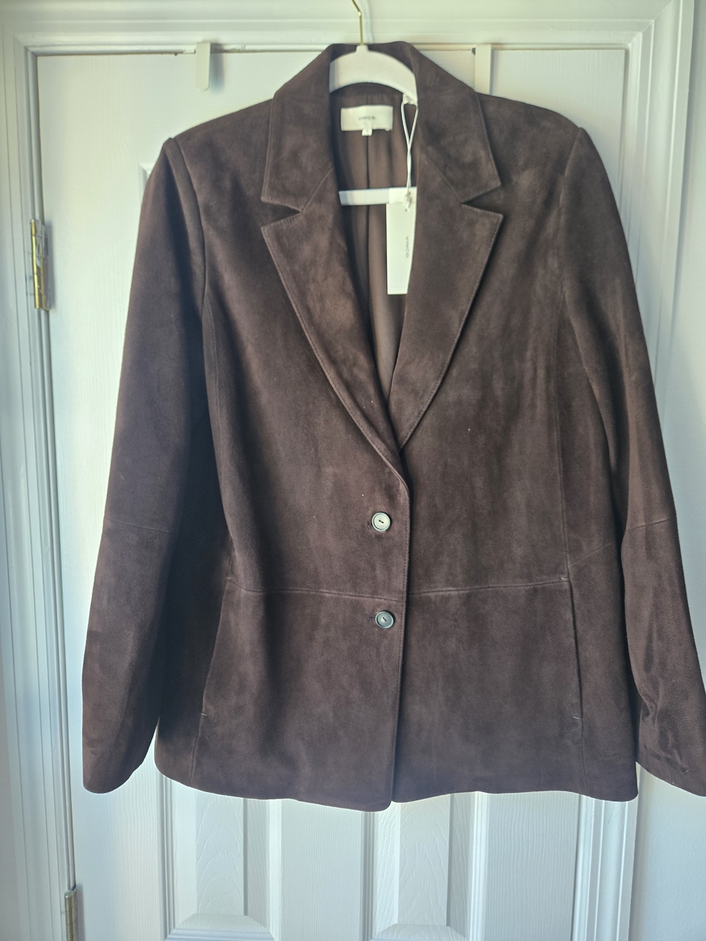 Vince Dark Brown Suede Blazer Jacket